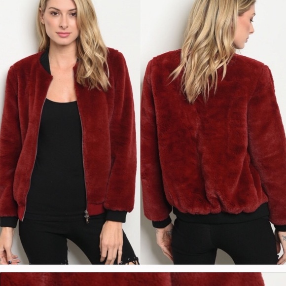 Faux Fur bomber Jacket - Picture 2 of 3